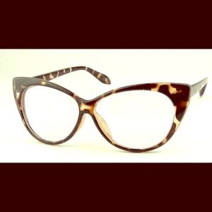 LEOPARD VINTAGE LOOK CAT EYE FRAME GLASSES. *NWT*